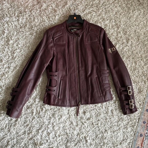 Harley Davidson Women's Burgundy Jacket - Picture 1 of 4